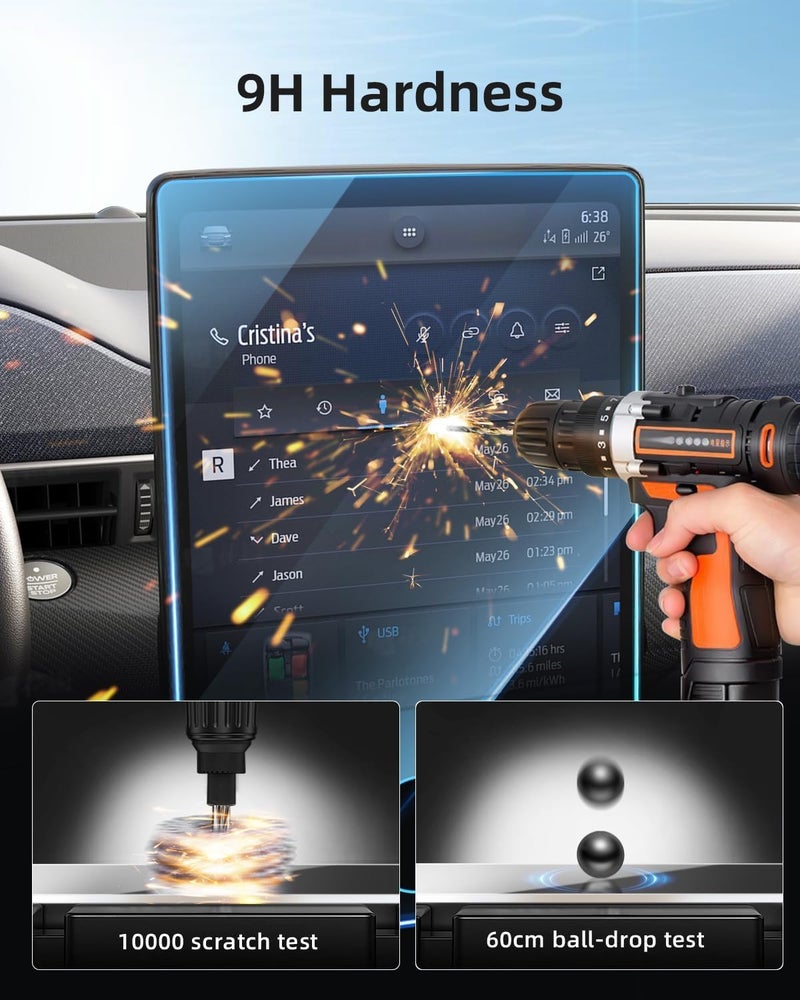 LANGBEAN Screen Protector for Ford Mustang Mach-E 2021-2025/ Ford F-150 Lightning2022-2025/ Ford Expedition 2022-2024, 15.5 Inch Navigation Screen Protector and 10.2 Inch Instrument Display - Image 5